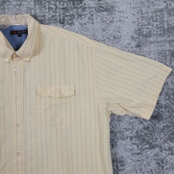 Roper Shirt Mens 2XL XXL Yellow Short Sleeve Button Down Pockets Western Rodeo - Picture 4 of 11